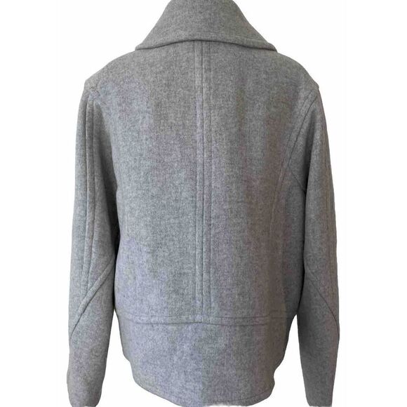 New $480 rag & bone Alfie Women's Virgin Wool Blend Peacoat Gray Size Large - Picture 6 of 6